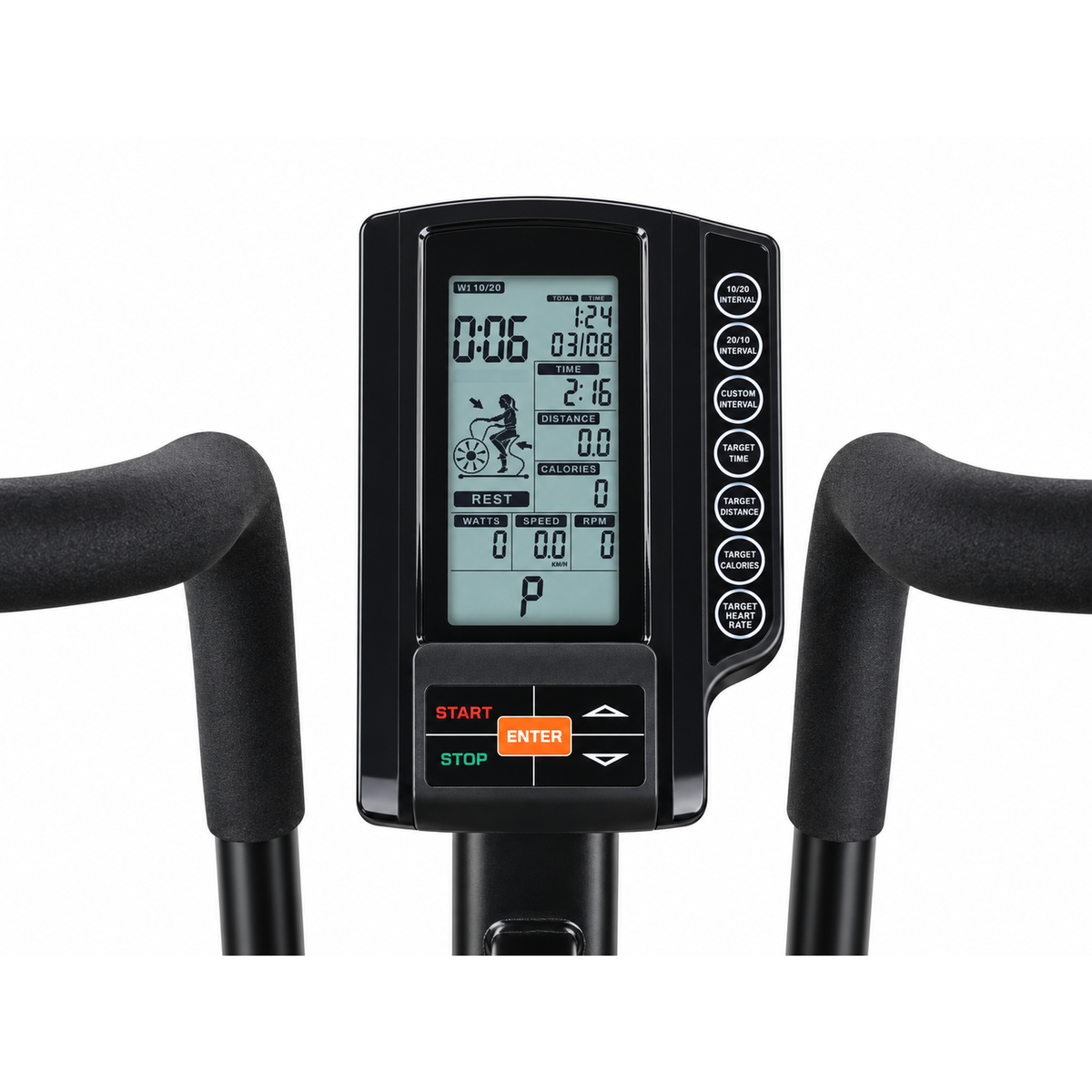 BUSSARD bicicleta de aire profesional — consola LCD y programas HIIT