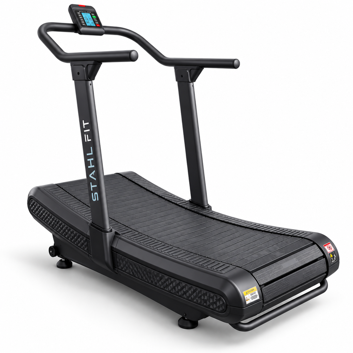 LEU Trotadora Curva Profesional STAHL FIT — vista en ángulo