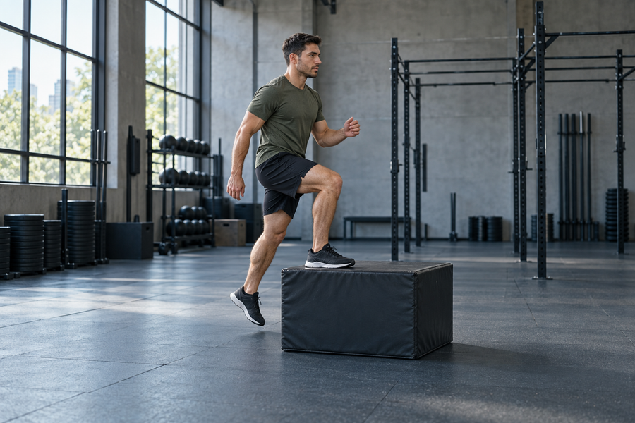 Step-up en cajón pliométrico